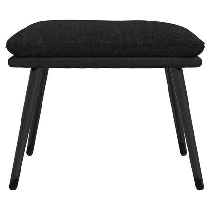 Fotpall svart 45x29,5x35 cm tyg och konstläder