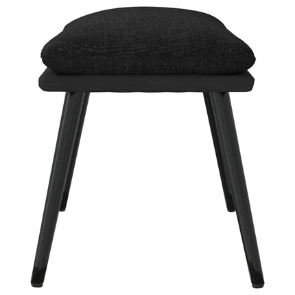Fotpall svart 45x29,5x35 cm tyg och konstläder