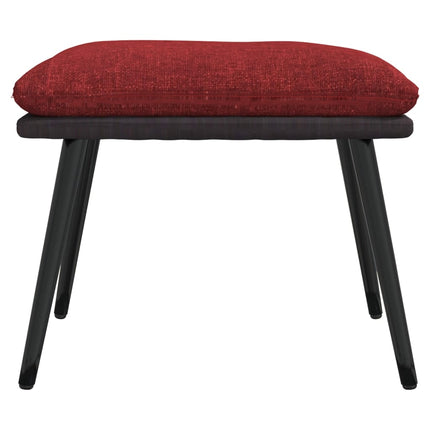 Fotpall vinröd 45x29,5x35 cm tyg och konstläder