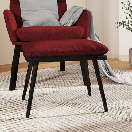 Fotpall vinröd 45x29,5x35 cm tyg och konstläder