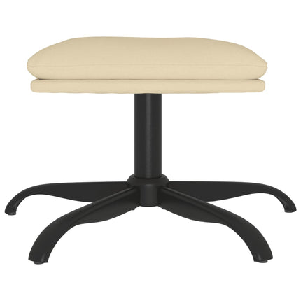 Fotpall gräddvit 60x60x36 cm tyg