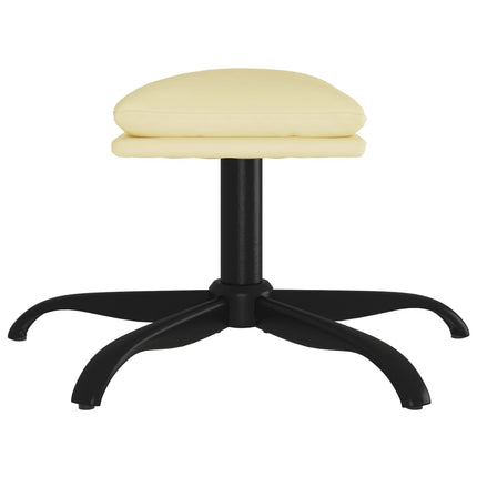 Fotpall gräddvit 60x60x36 cm konstläder