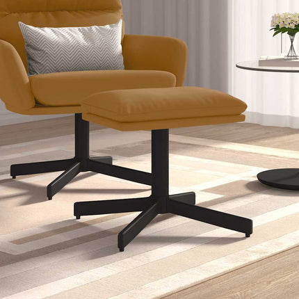 Fotpall brun 60x60x36 cm sammet
