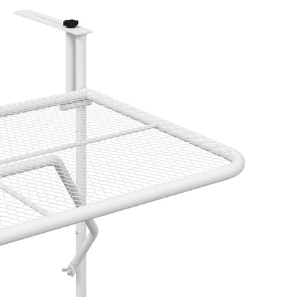 Balkongbord vit 60x40 cm stål