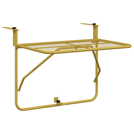 Balkongbord guld 60x40 cm stål