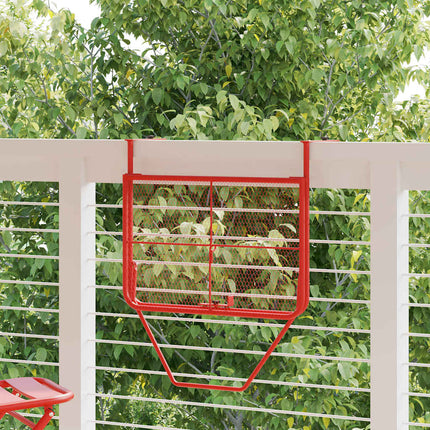Balkongbord röd 60x40 cm stål