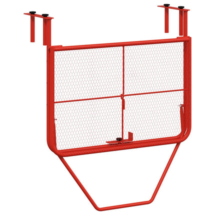 Balkongbord röd 60x40 cm stål