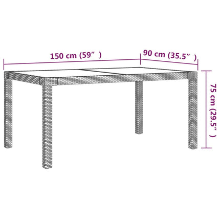 Matgrupp för trädgården med dynor 5 delar konstrotting och glas