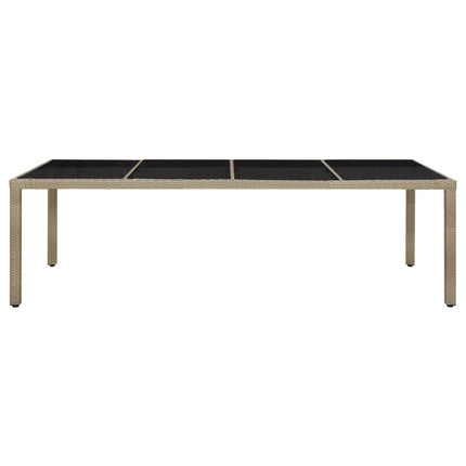Matgrupp för trädgården med dynor 9 delar konstrotting beige