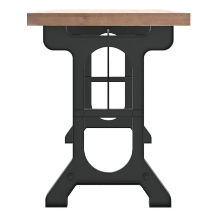 Matbord 110X65X82 Cm Massivt Granträ Och Järn