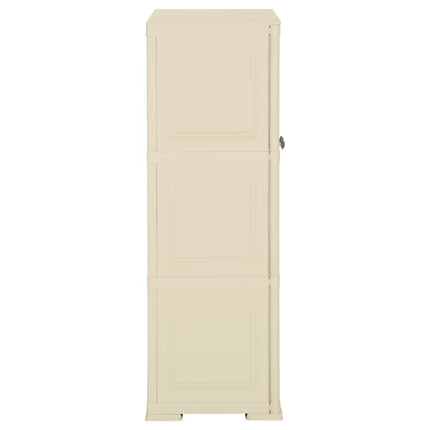 Plastskåp 79x43x125 cm träimitation kaninvit