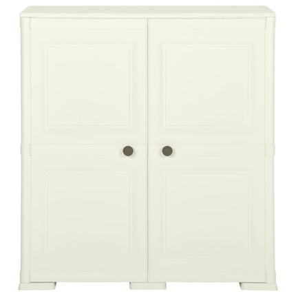 Plastskåp 79x43x85,5 cm träimitation vaniljvit