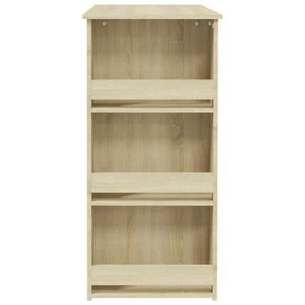 Barbord med förvaringshyllor sonoma-ek 102x50x103,5 cm