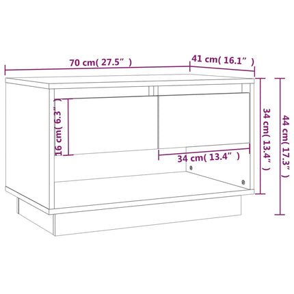 Tv-bänk betonggrå 70x41x44 cm konstruerat trä