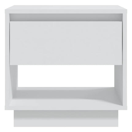 Sängbord vit 45x34x44 cm konstruerat trä