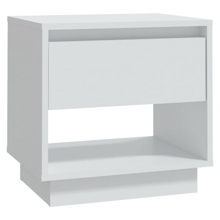 Sängbord vit 2 st 45x34x44 cm konstruerat trä