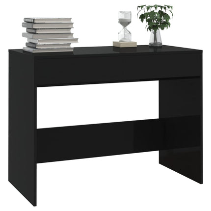 Skrivbord svart 101x50x76,5 cm konstruerat trä