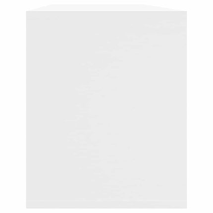 Tv-bänk vit 130x35x50 cm konstruerat trä