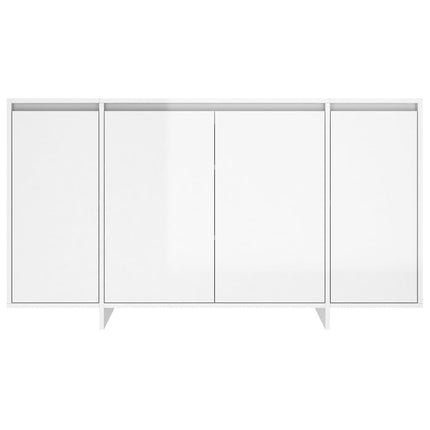 Skåp vit högglans 135x41x75 cm konstruerat trä