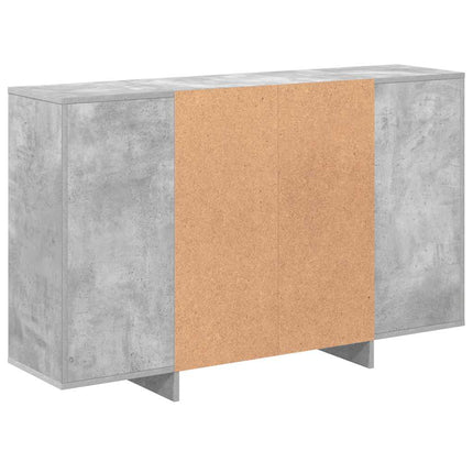 Byrå betonggrå 120x30x75 cm konstruerat trä