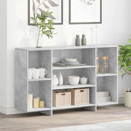 Byrå betonggrå 120x30x75 cm konstruerat trä