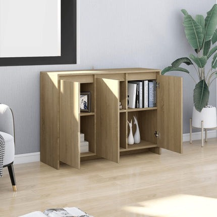 Skänk sonoma-ek 102x33x75 cm konstruerat trä