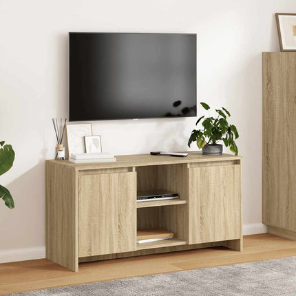 Tv-bänk sonoma-ek 102x37,5x52,5 cm konstruerat trä
