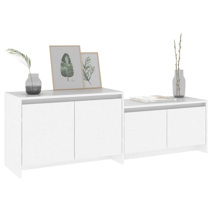 TV-bänk vit 146,5x35x50 cm konstruerat trä