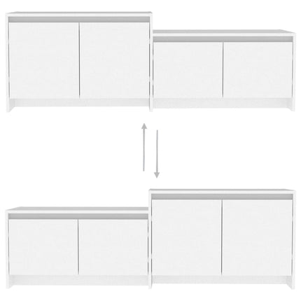 TV-bänk vit 146,5x35x50 cm konstruerat trä