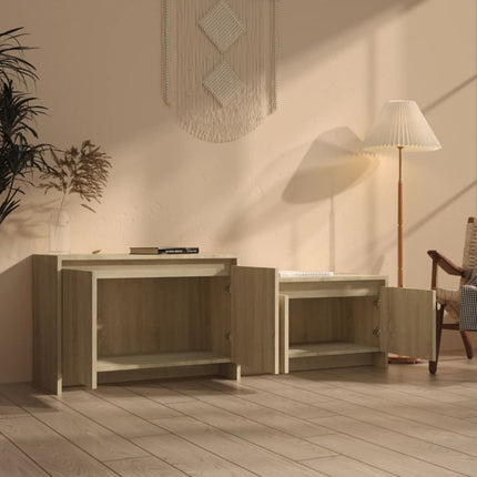 Tv-bänk sonoma-ek 146,5x35x50 cm konstruerat trä
