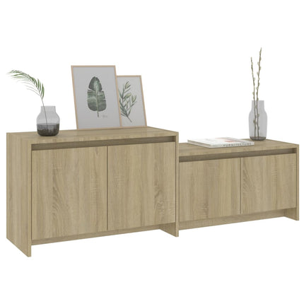 Tv-bänk sonoma-ek 146,5x35x50 cm konstruerat trä