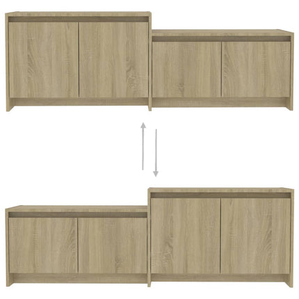 Tv-bänk sonoma-ek 146,5x35x50 cm konstruerat trä