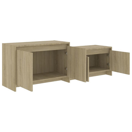 Tv-bänk sonoma-ek 146,5x35x50 cm konstruerat trä