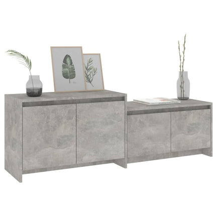 Tv-bänk betonggrå 146,5x35x50 cm konstruerat trä