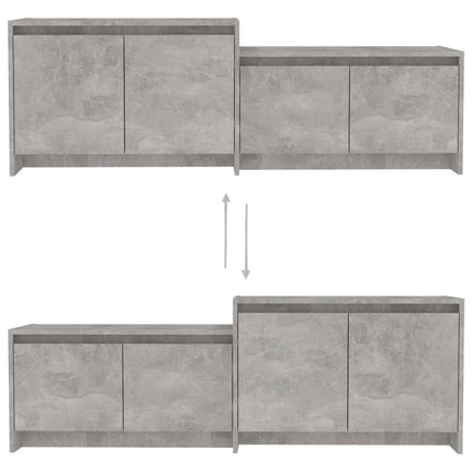 Tv-bänk betonggrå 146,5x35x50 cm konstruerat trä