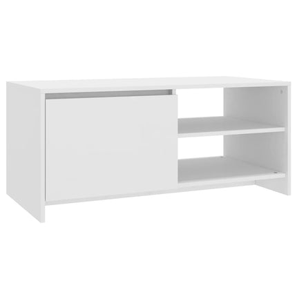 Soffbord vit 102x50x45 cm konstruerat trä