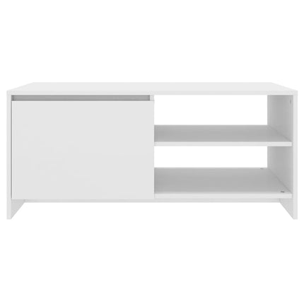 Soffbord vit 102x50x45 cm konstruerat trä