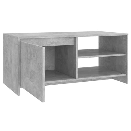 Soffbord betonggrå 102x50x45 cm konstruerat trä
