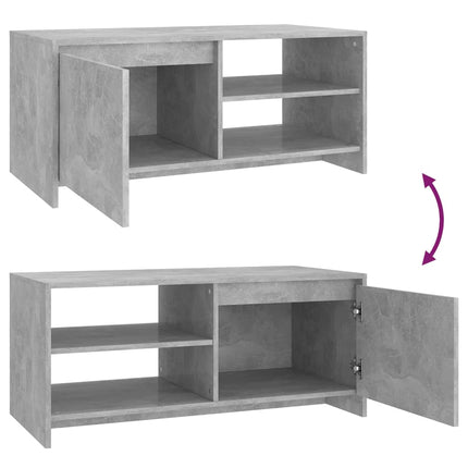 Soffbord betonggrå 102x50x45 cm konstruerat trä