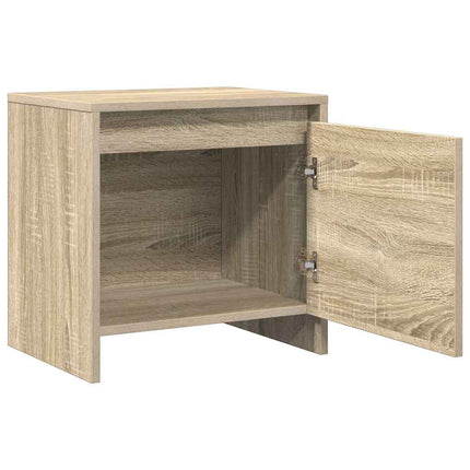 Sängbord sonoma-ek 2 st 45x34x44,5 cm konstruerat trä
