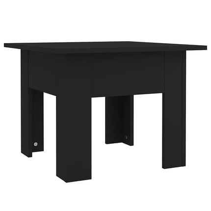 Soffbord svart 55x55x42 cm konstruerat trä