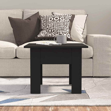Soffbord svart 55x55x42 cm konstruerat trä