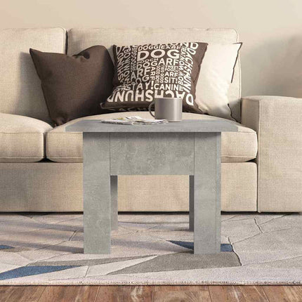 Soffbord betonggrå 55x55x42 cm konstruerat trä