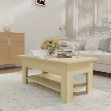 Soffbord sonoma-ek 102x55x42 cm konstruerat trä