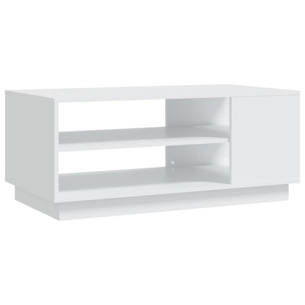 Soffbord vit 102x55x43 cm konstruerat trä
