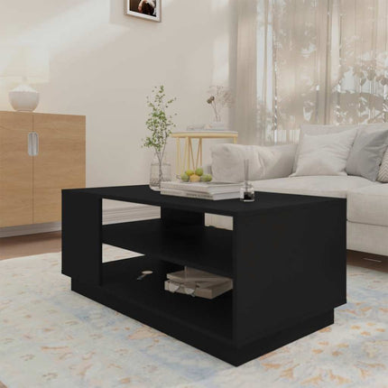 Soffbord svart 102x55x43 cm konstruerat trä