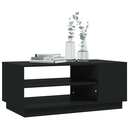 Soffbord svart 102x55x43 cm konstruerat trä