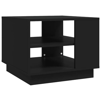 Soffbord svart 55x55x43 cm konstruerat trä