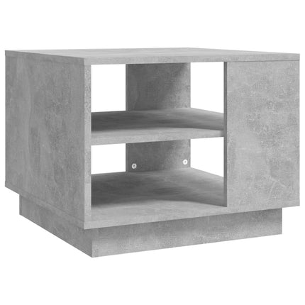 Soffbord betonggrå 55x55x43 cm konstruerat trä
