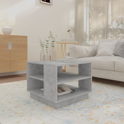 Soffbord betonggrå 55x55x43 cm konstruerat trä